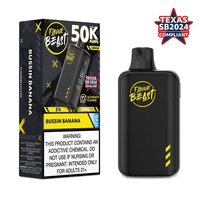 Flavor Beast XBM50 50K Disposable — Bussin Banana ICED