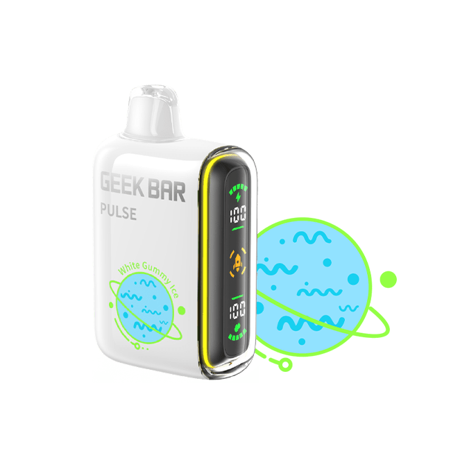 Geek Bar Pulse 15K Disposable Vape — White Gummy Ice - PLANET EDITION