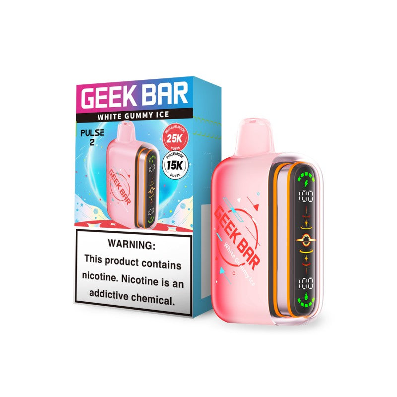 Geek Bar Pulse 2 25k Disposable — White Gummy Ice