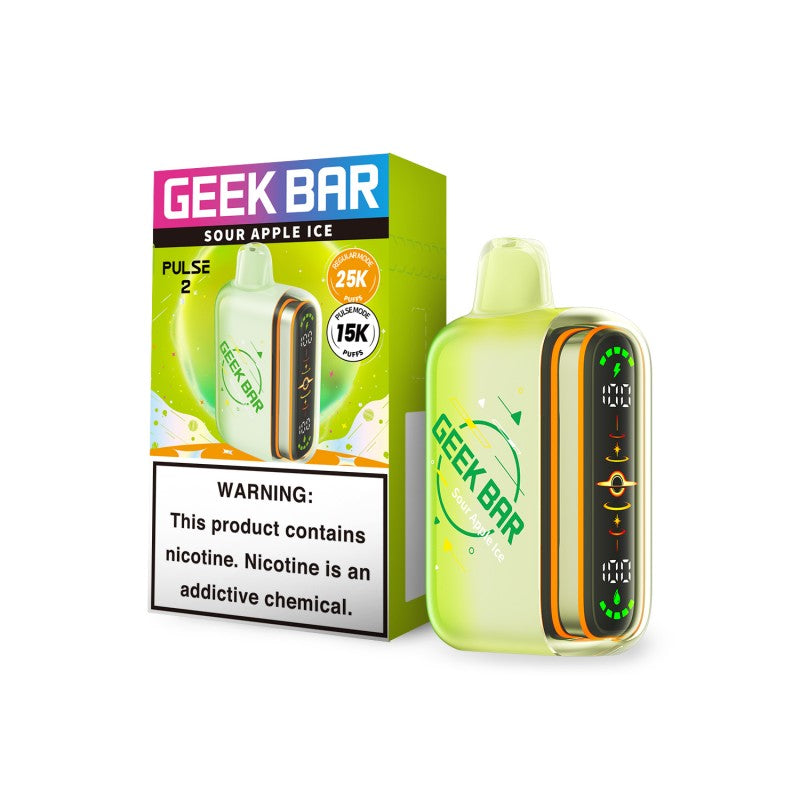 Geek Bar Pulse 2 25k Disposable — Sour Apple Ice