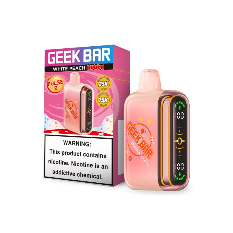 Geek Bar Pulse 2 25k Disposable — White Peach Hubba