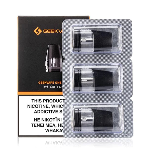 GeekVape Aegis One replacement pods for vaping device, showing sleek hardware design and pod connection.