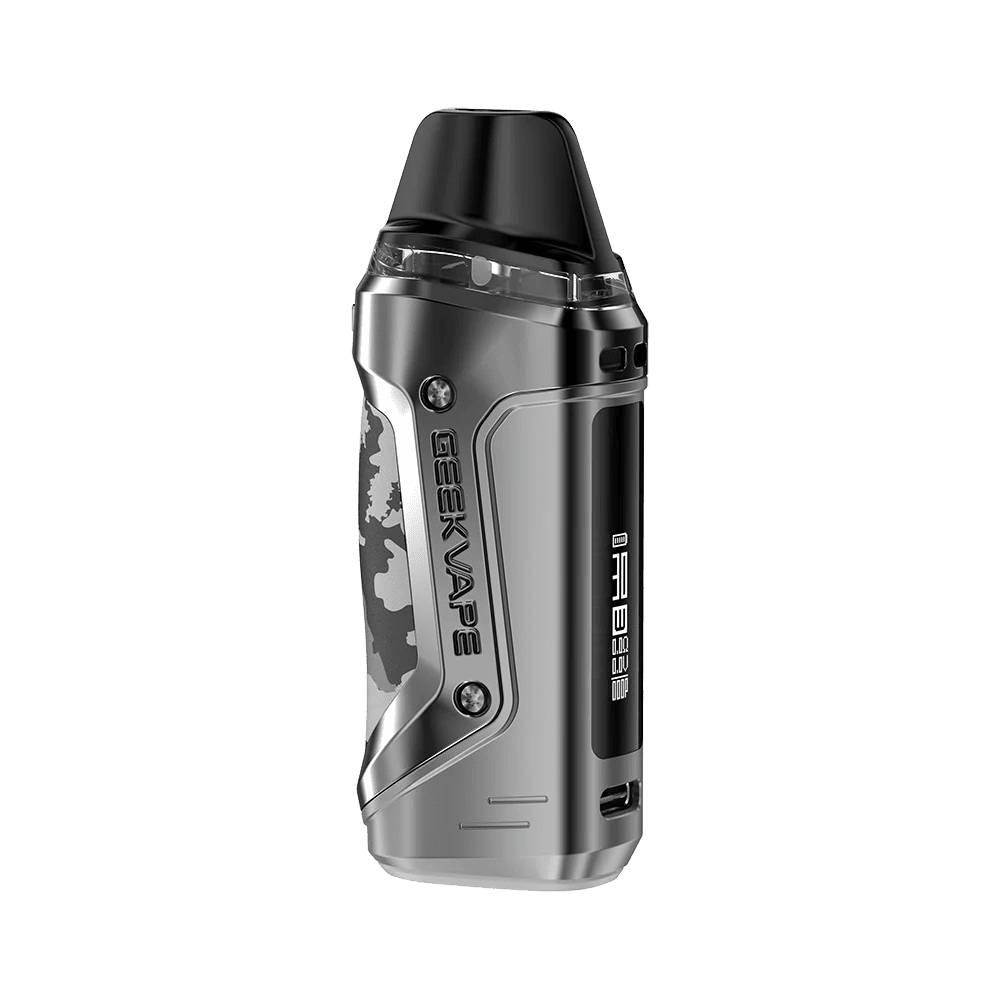 GeekVape AN2 Aegis Nano 2 pod system in black with sleek design, compact hardware for vaping, featuring adjustable airflow.