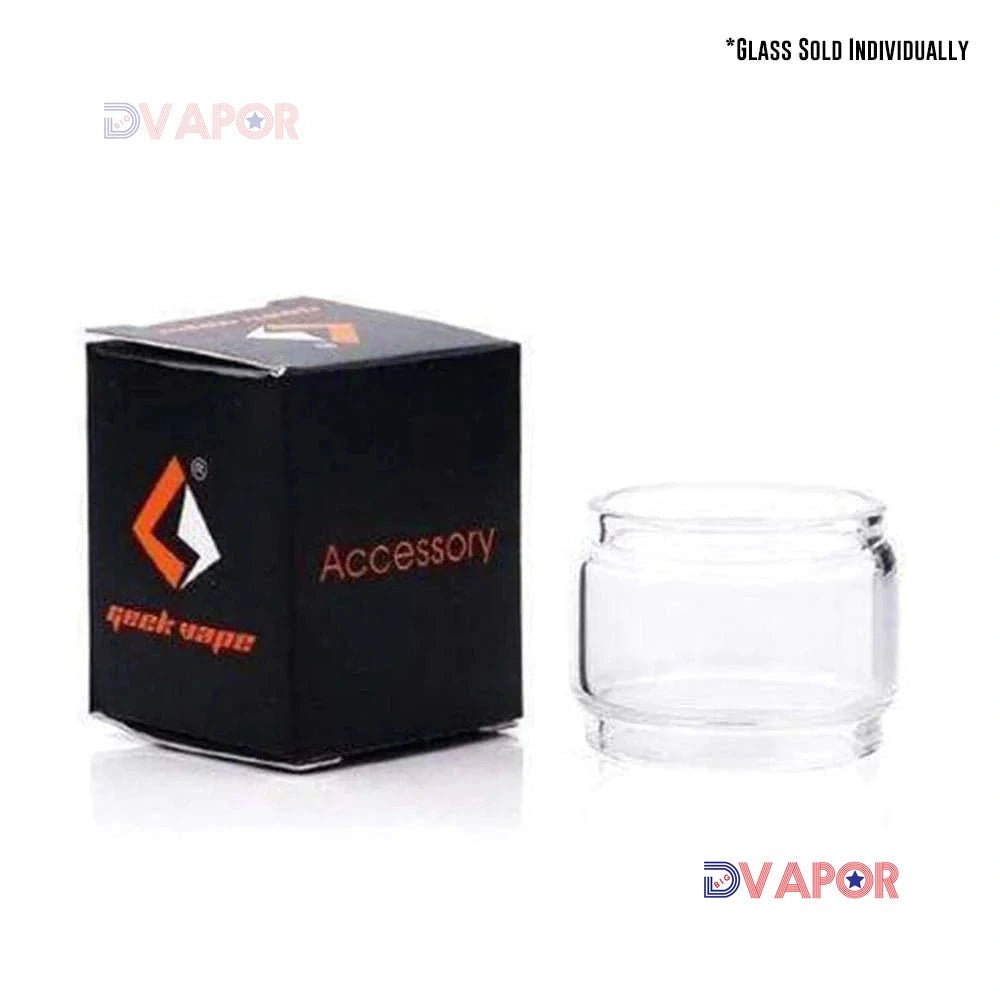 GeekVape Zeus Max Bubble Glass Replacement 4ml for vape tank, clear glass with bubble design, durable and easy to install.