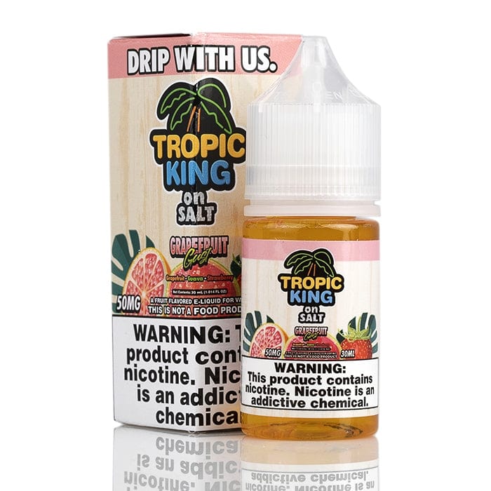 Grapefruit Gust SALT e-liquid by Candy King, Tropic King flavor, 30mL bottle with vibrant grapefruit and tropical fruit design.
