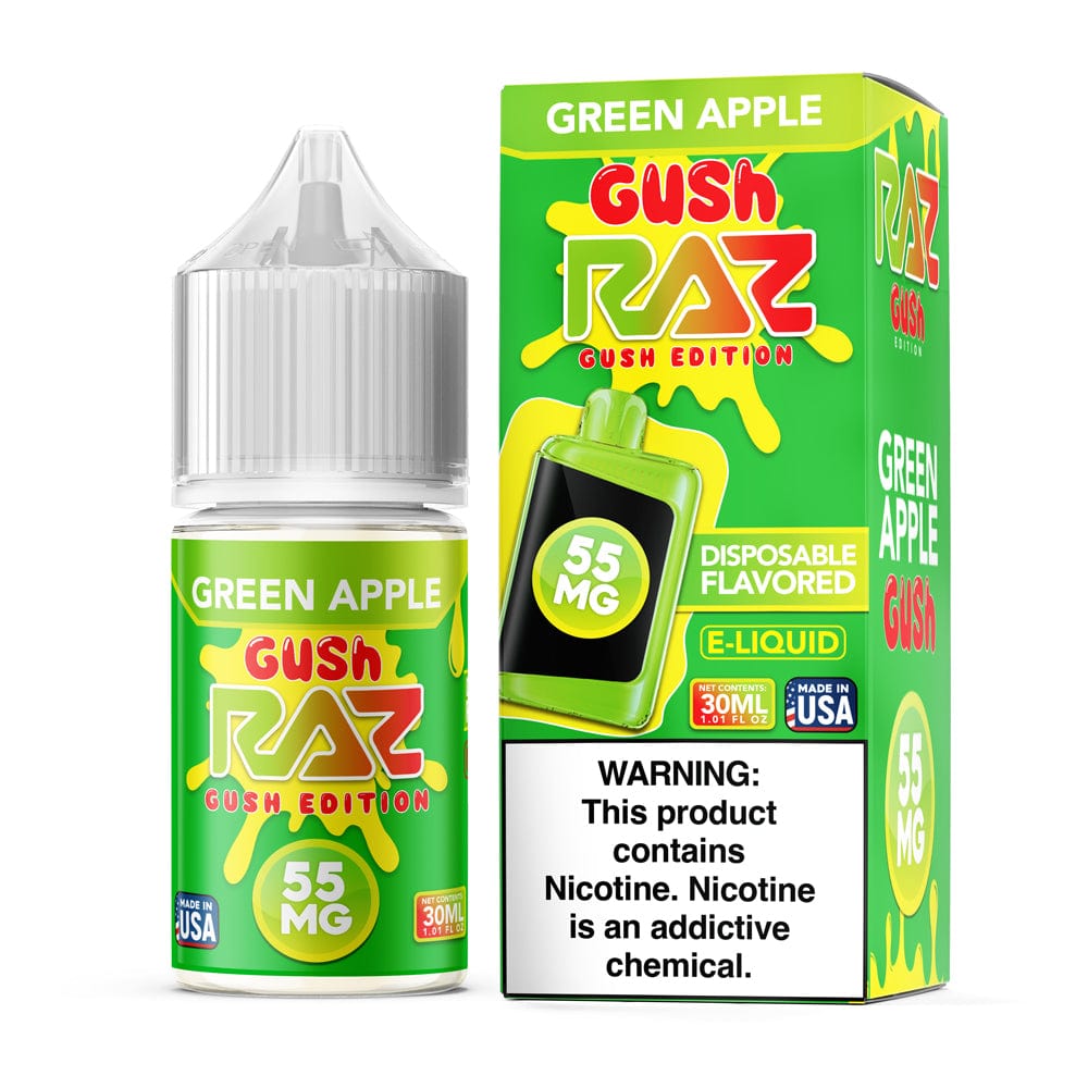 Pod Juice x Raz E-Liquid Salt - 30mL — Green Apple GUSH