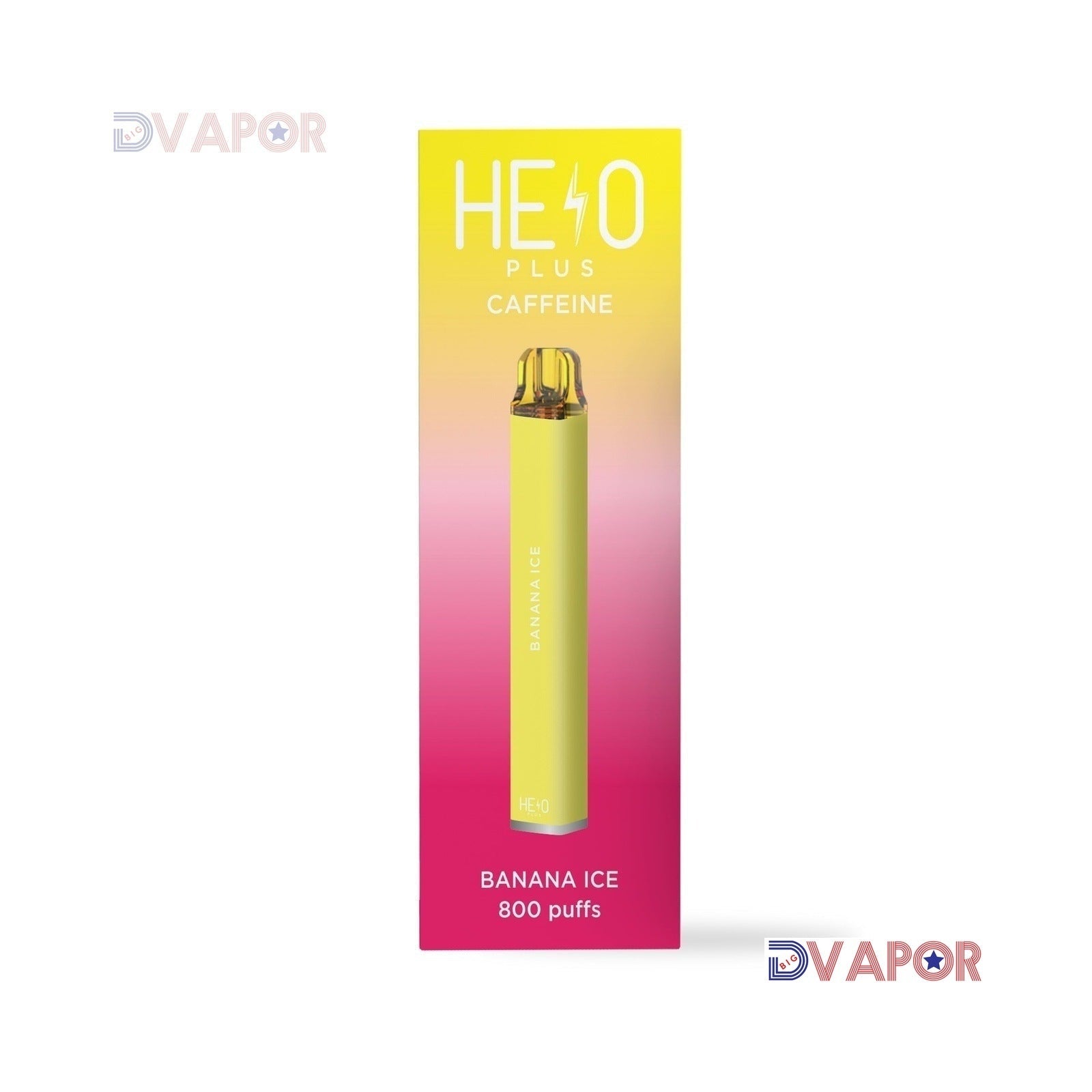 Helo Plus Caffeinated Zero Nicotine Vape | 800 Puff 0% Plus Caffeine — Banana Ice