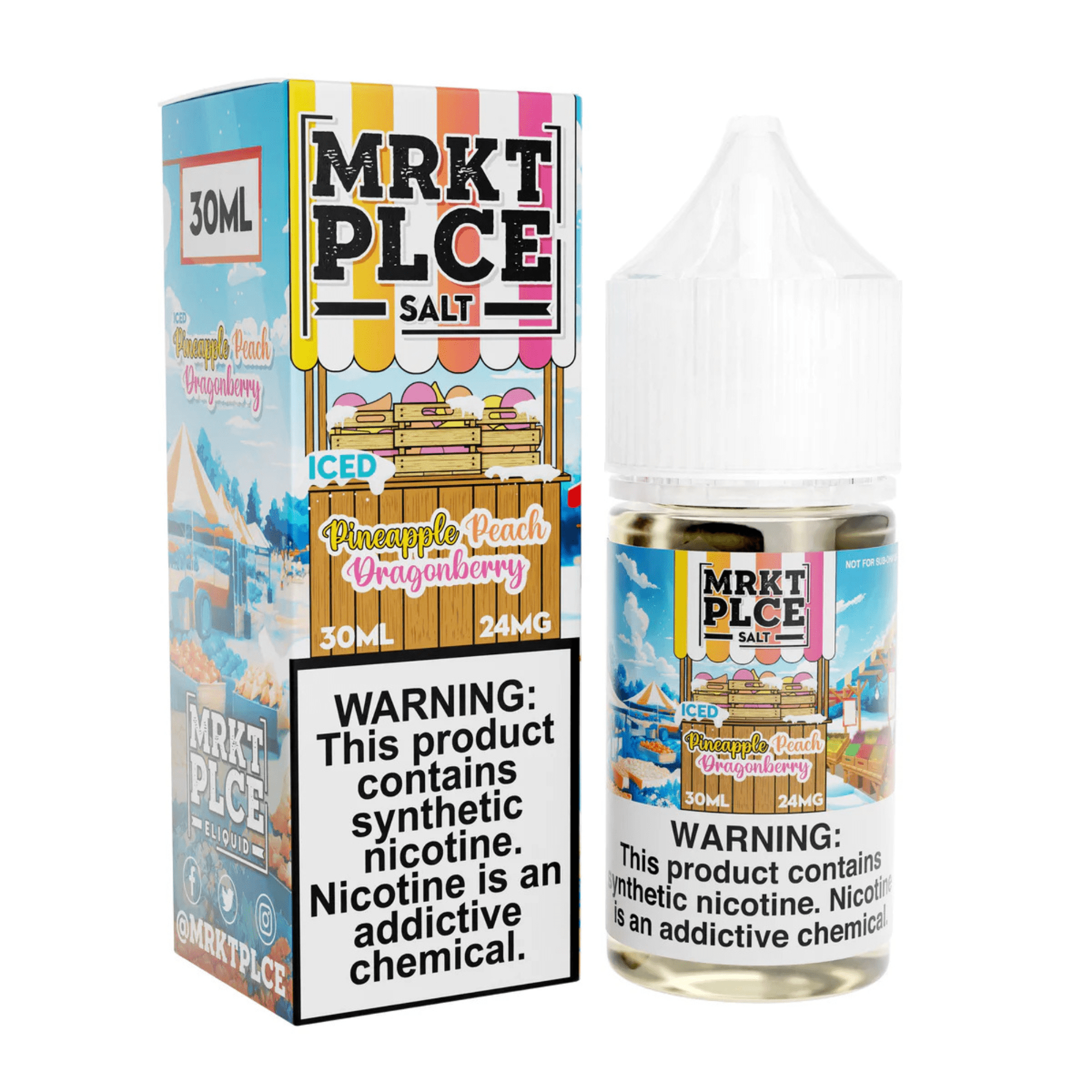 MRKT PLCE Salt - 30mL — ICED Pineapple Peach Dragonberry