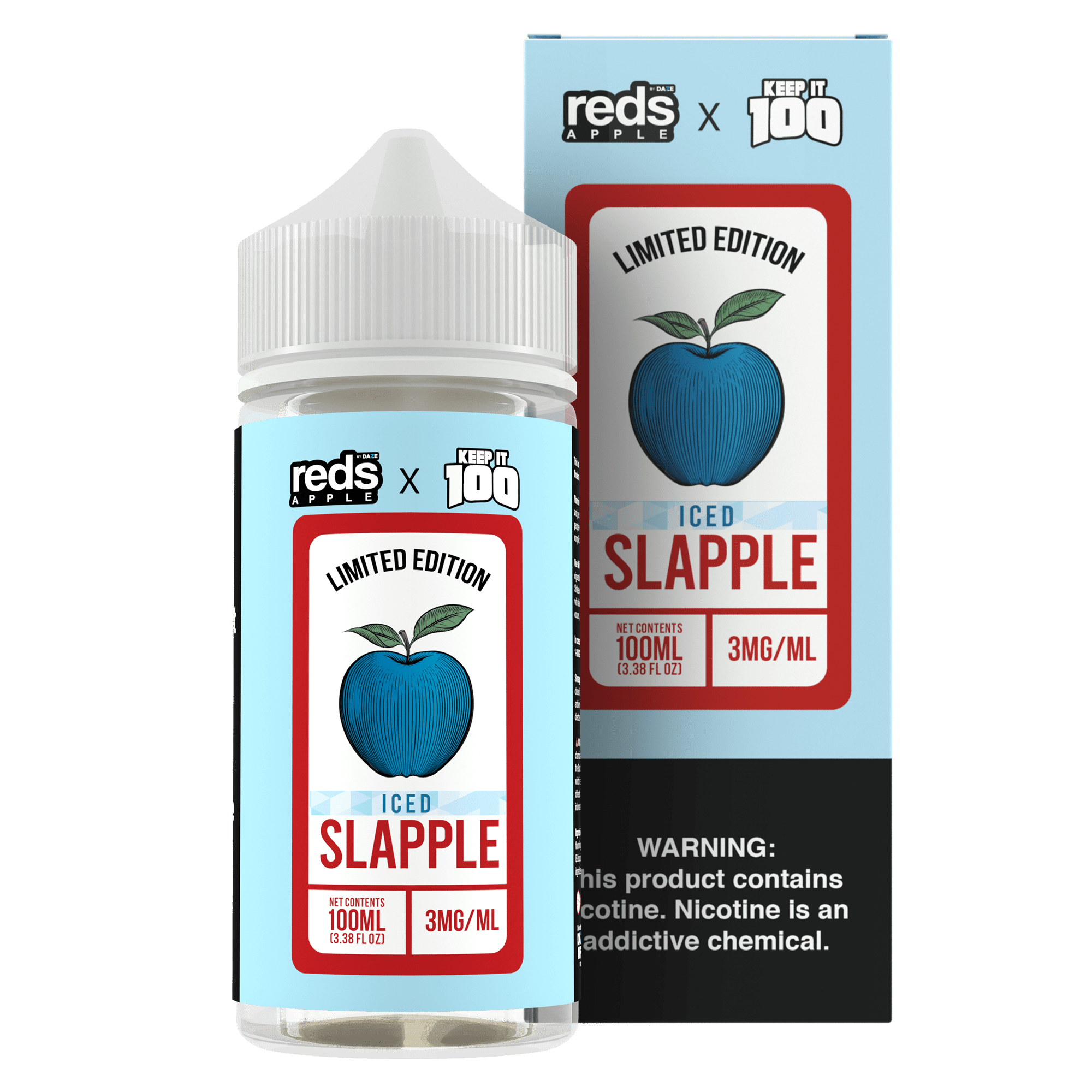 Red's Apple E-Juice x Keep It 100 - 100mL — ICED Slapple