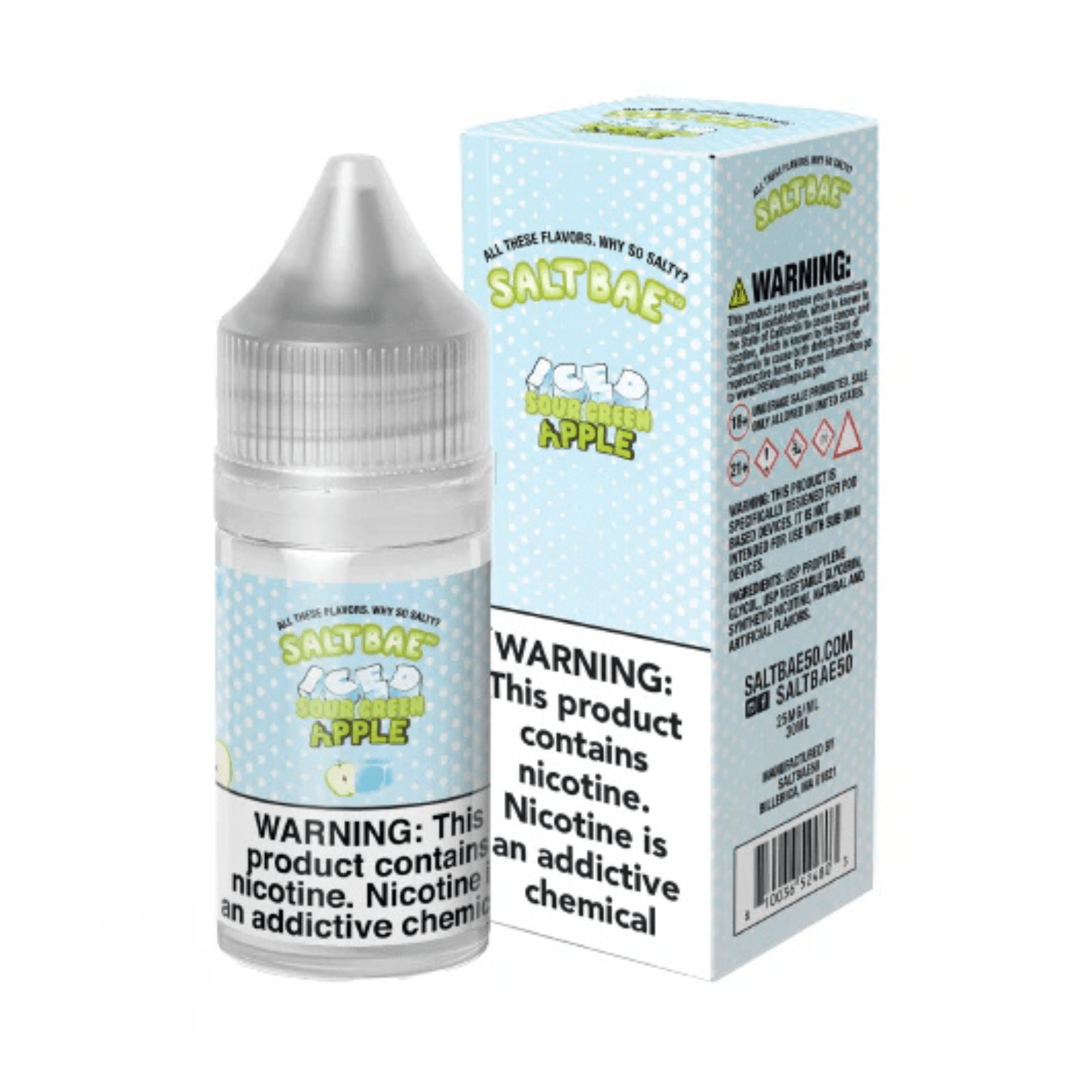 Salt Bae 50 - 30mL — ICED Sour Green Apple