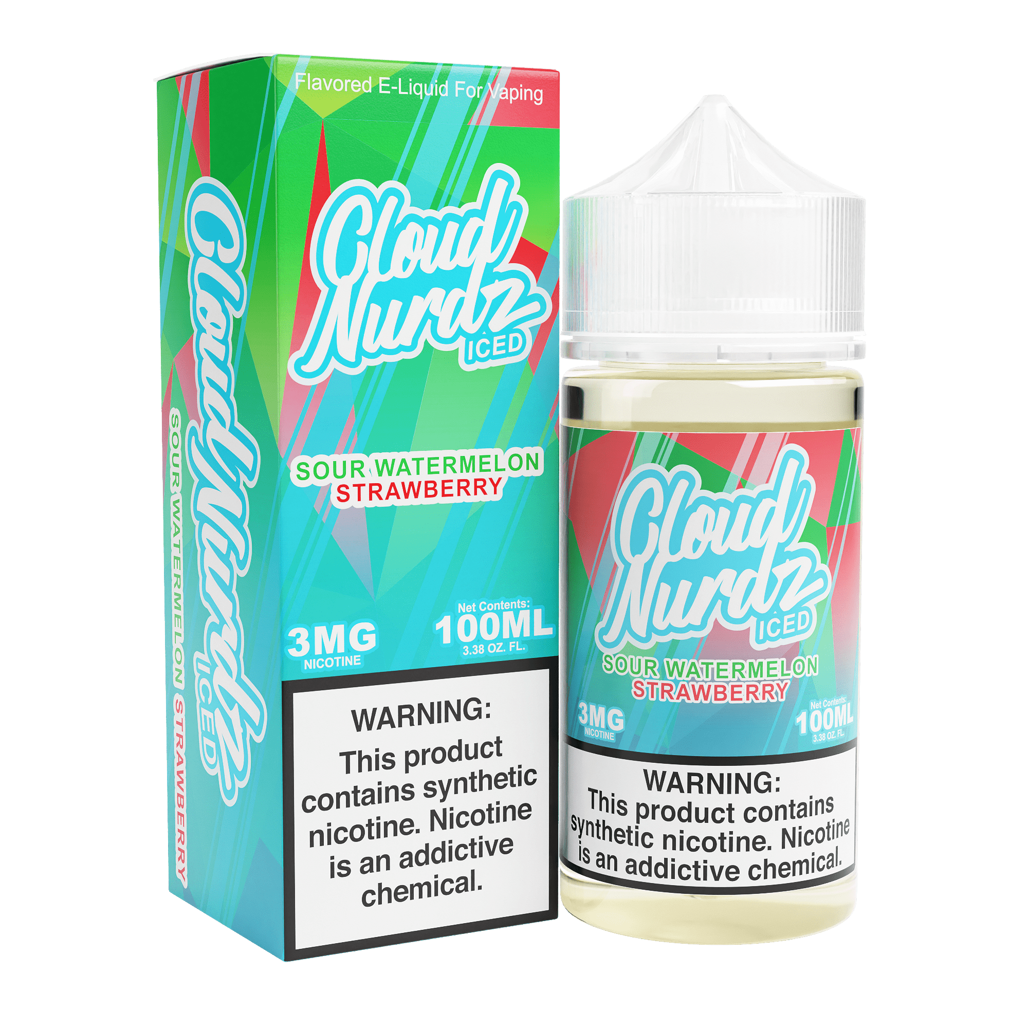 Cloud Nurdz - 100mL — ICED Sour Watermelon Strawberry