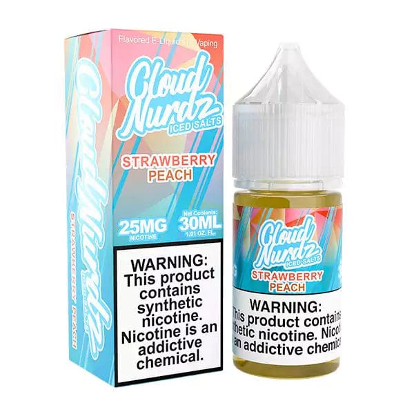 Cloud Nurdz Salt - 30mL — ICED Strawberry Peach