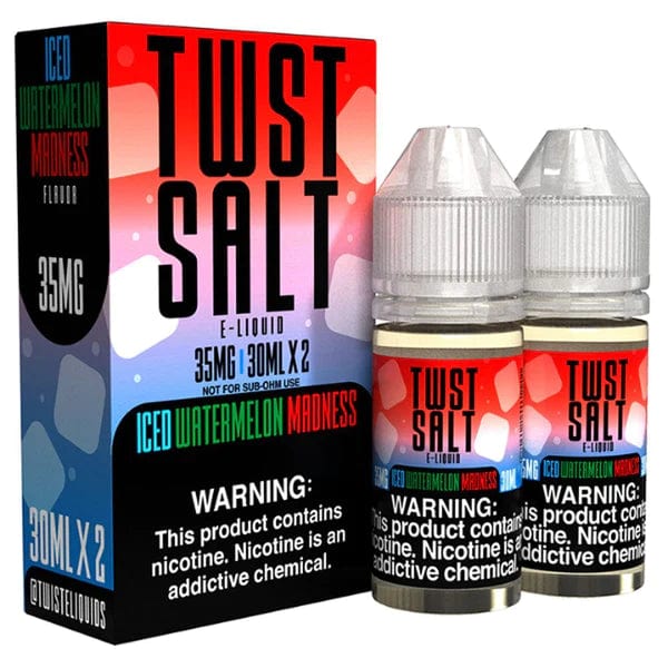 Twist E-Liquids Salt - 60ml (30ml 2-Pack) — ICED Watermelon Madness/Red 0°