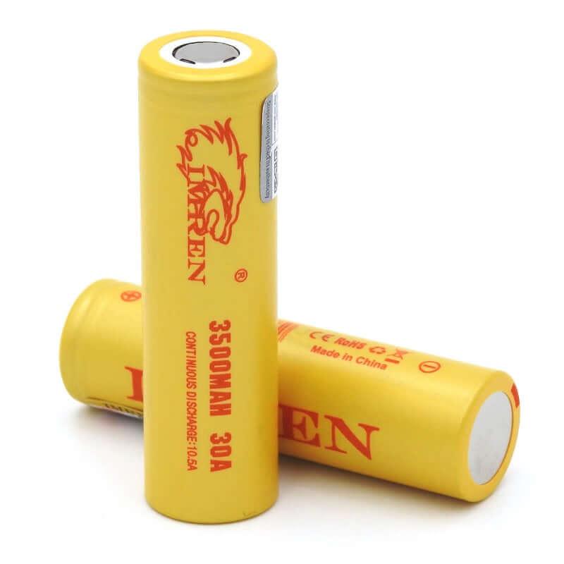 IMREN 18650 Lithium Battery — 2-Pack 3500mAh
