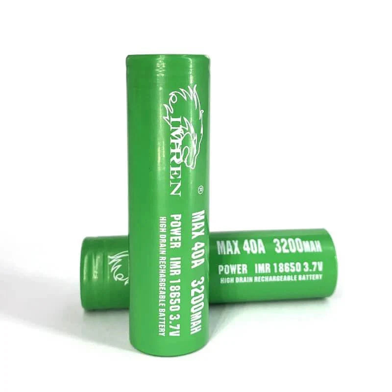 IMREN 18650 Lithium Battery — 2-Pack 3200mAh