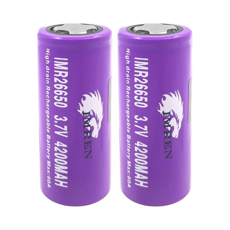 IMREN 26650 4200mAh 60A Rechargeable Battery — Single Battery