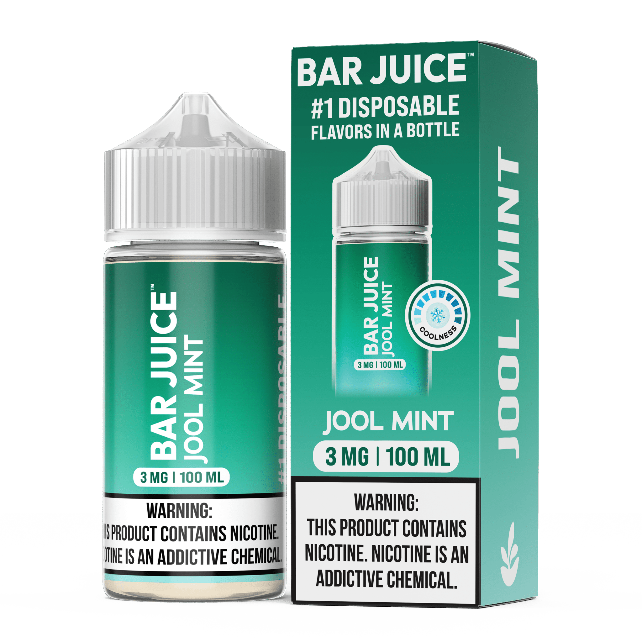 Jool Mint Bar Juice e-liquid 100mL bottle featuring a mint-flavored vape liquid from Bar Juice.