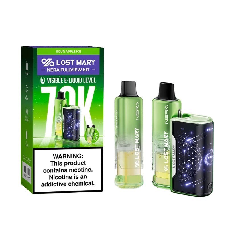 Lost Mary NERA 70K Disposable KIT | Includes 2 PODS — Sour Apple ICE