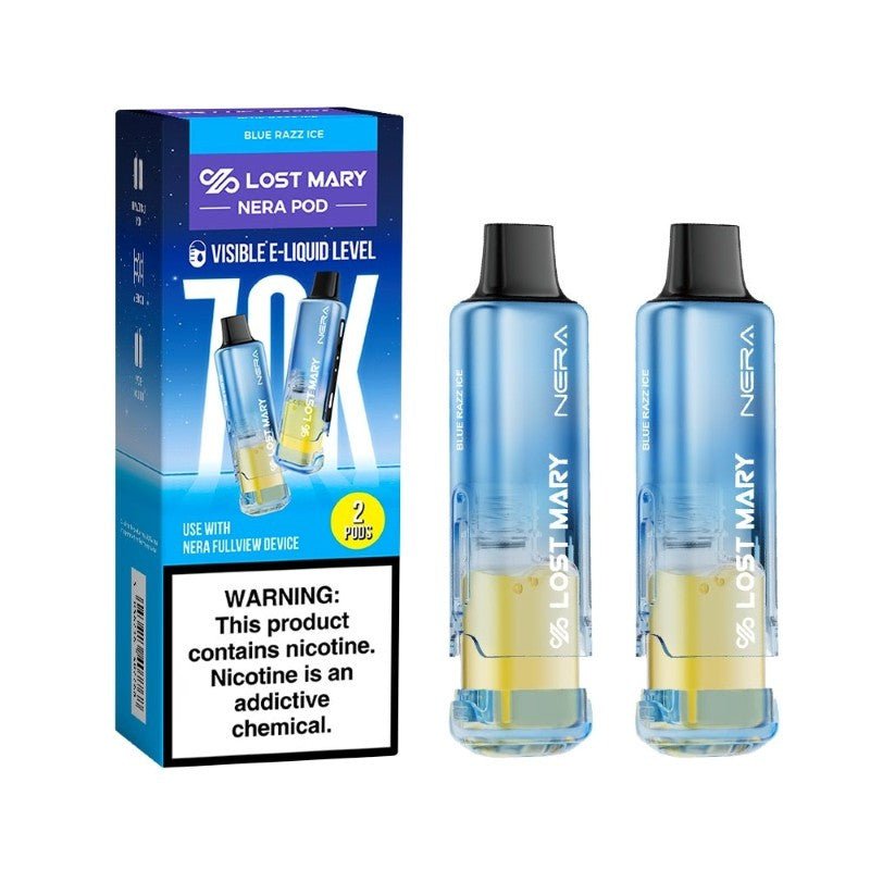 Lost Mary NERA 70K Disposable PODS | 2 Pack of Pods — Blue Razz ICE