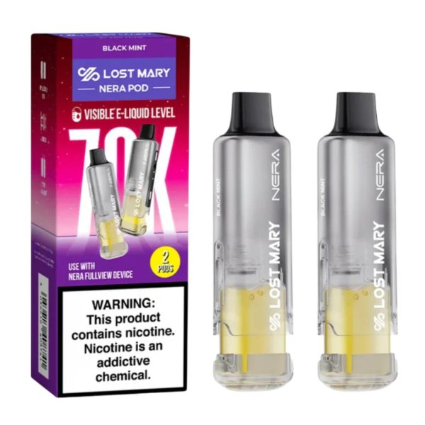 Lost Mary NERA 70K Disposable PODS | 2 Pack of Pods — Black Mint