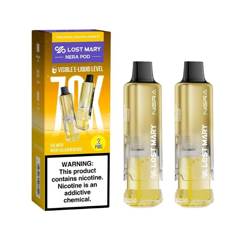 Lost Mary NERA 70K Disposable PODS | 2 Pack of Pods — Pineapple Passion Orange