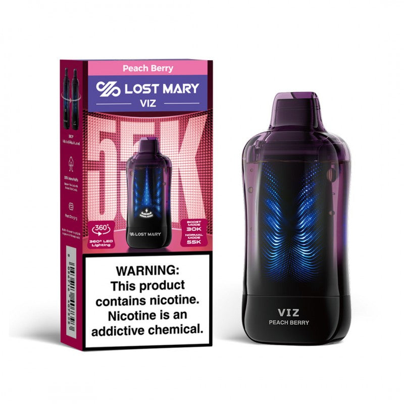 Lost Mary VIZ 55K Disposable Vape — Peach Berry