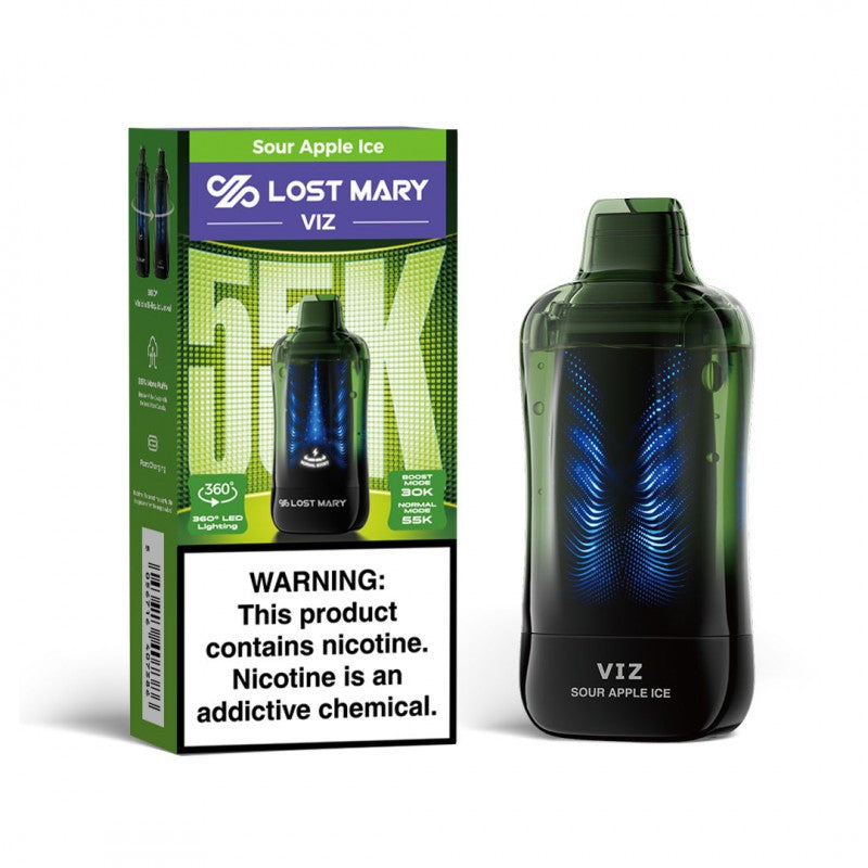 Lost Mary VIZ 55K Disposable Vape — Sour Apple Ice