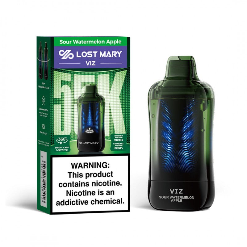 Lost Mary VIZ 55K Disposable Vape — Sour Watermelon Apple