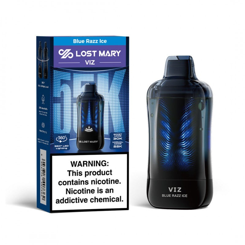 Lost Mary VIZ 55K Disposable Vape — Blue Razz Ice