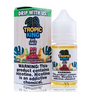 Mad Melon SALT e-liquid by Candy King in Tropic King flavor, 30mL bottle with colorful label and tropical fruit design.