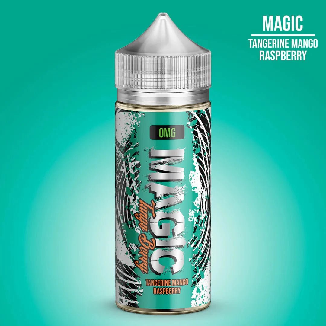 Vapergate Magic Tango Berry e-liquid 100mL bottle with colorful label, featuring berries and vibrant design.
