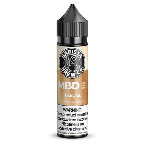 Barista Brew Co. Maple Bar Donut E-liquid bottle, 60mL, featuring a maple donut flavor for vaping enthusiasts.