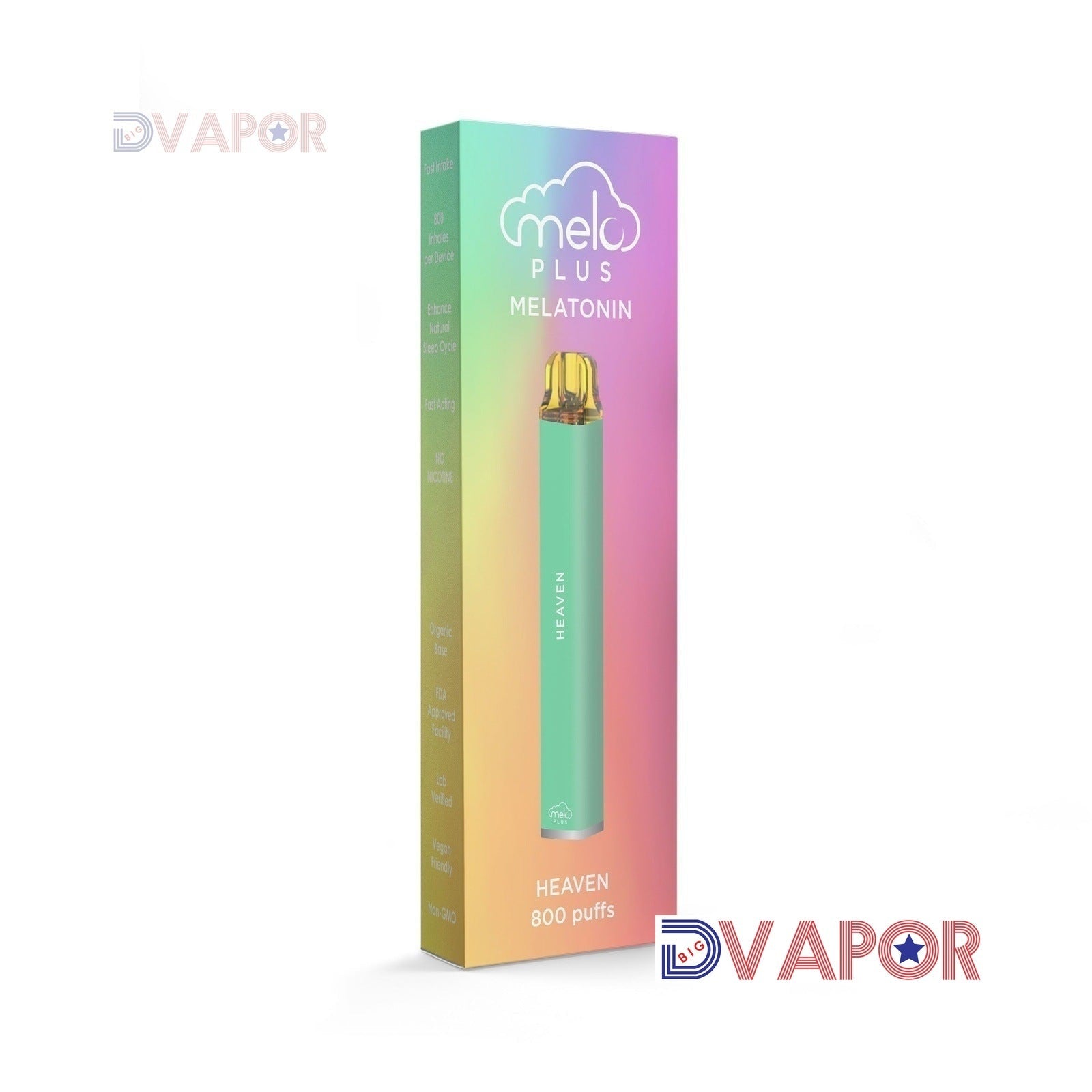 Melo Plus Melatonin Infused Zero Nicotine Vape | 800 Puff 0% Plus Melatonin — Heaven