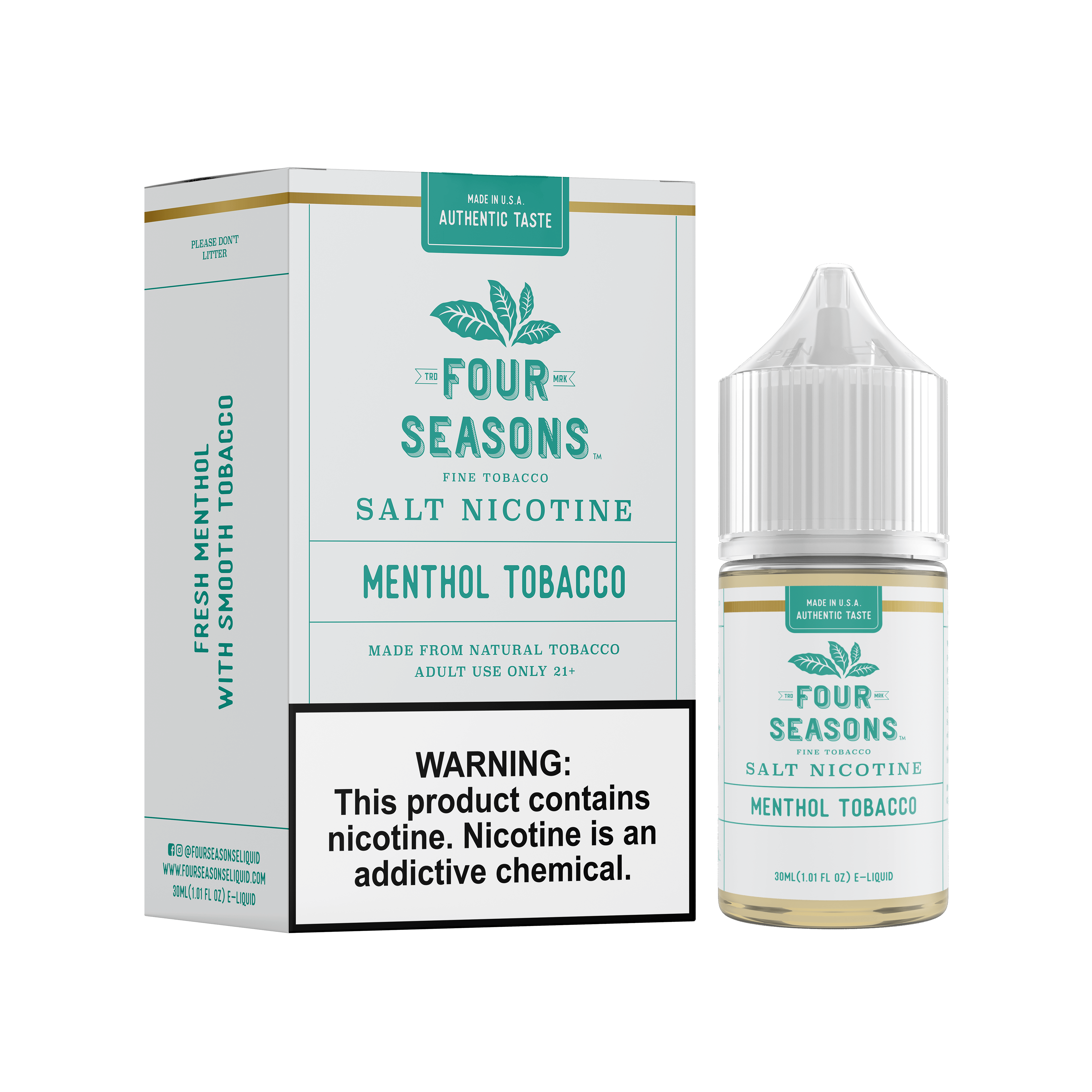 Four Seasons Salt - 30mL — Menthol Tobacco