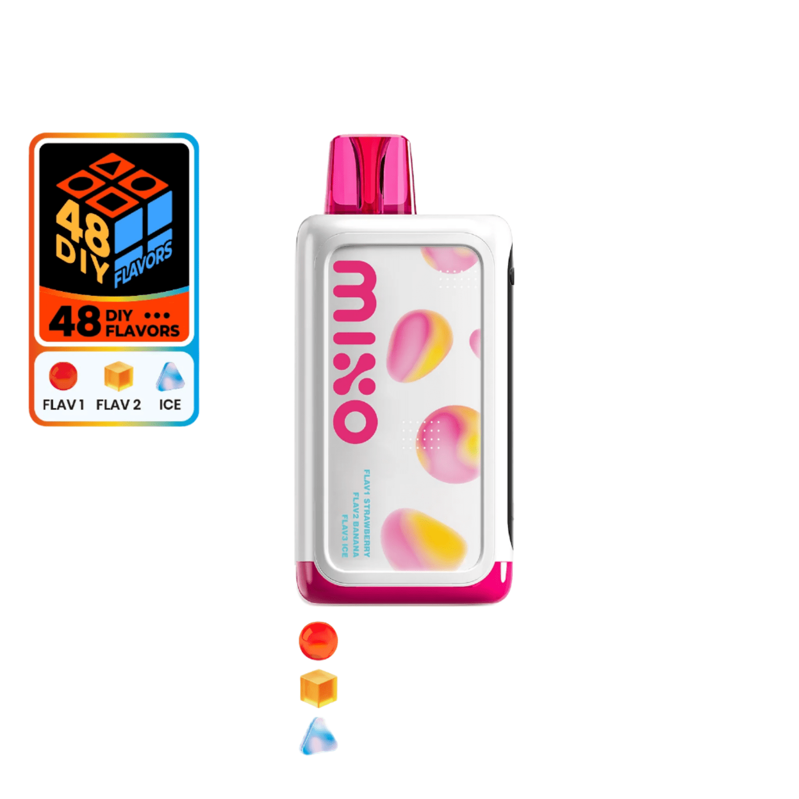 MIXO 40K by Freemax 3 Flavored Disposable — Strawberry +Banana+Ice