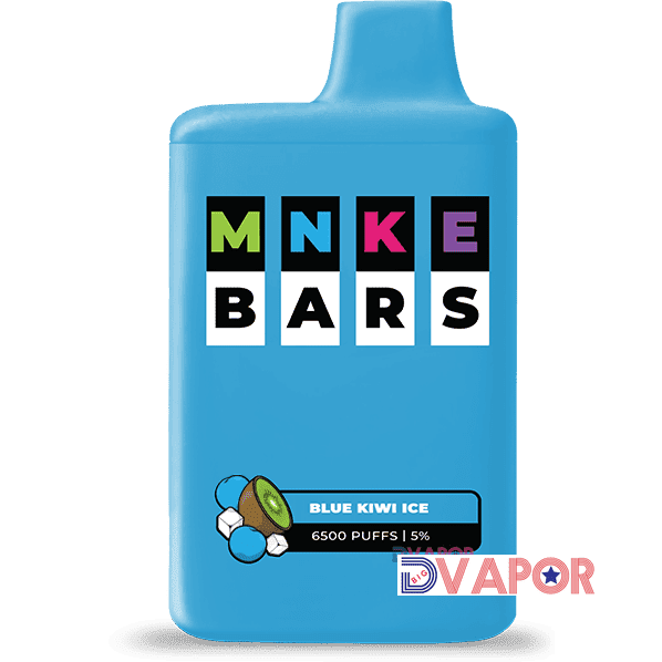 MNKE Bar 16ml 6500 Puff 5% Rechargeable Disposable Vape — Blue Kiwi Ice