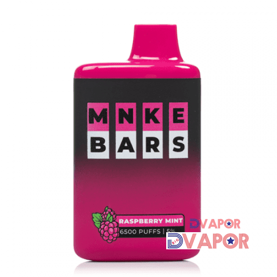 MNKE Bar 16ml 6500 Puff 5% Rechargeable Disposable Vape — Raspberry Mint
