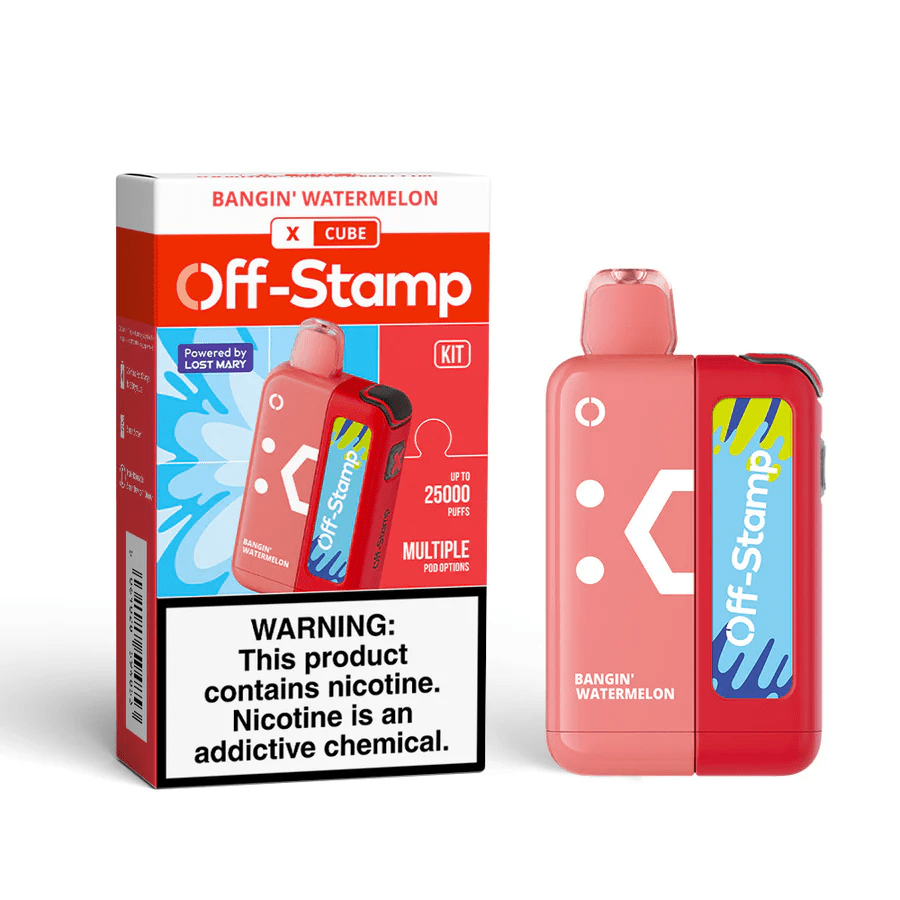 Off-Stamp X Cube 25K Puff Disposable Pod System — Bangin' Watermelon