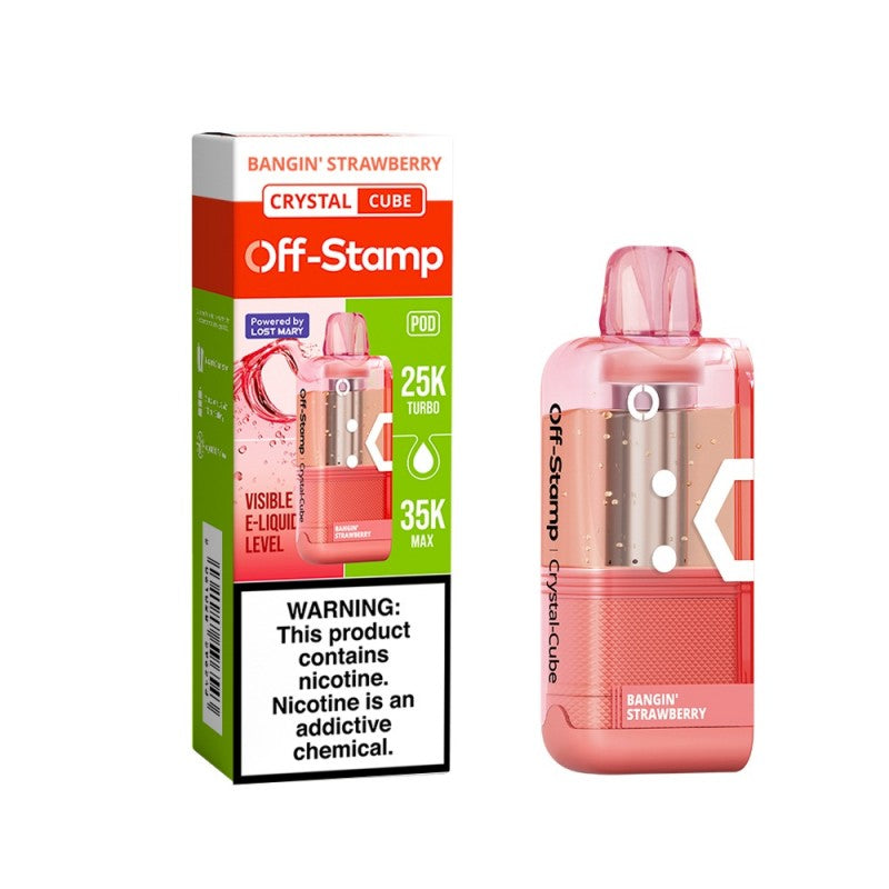 Off-Stamp X-Cube Crystal 35K Disposable POD — Bangin' Strawberry