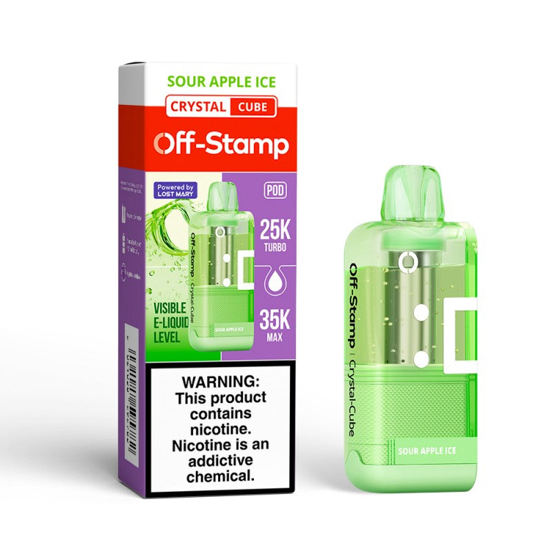 Off-Stamp X-Cube Crystal 35K Disposable POD — Sour Apple ICE