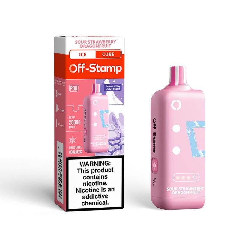 Off-Stamp X-Cube Replacement Pod | 25,000 Puffs — Sour Strawberry Dragonfruit - Ice Pod
