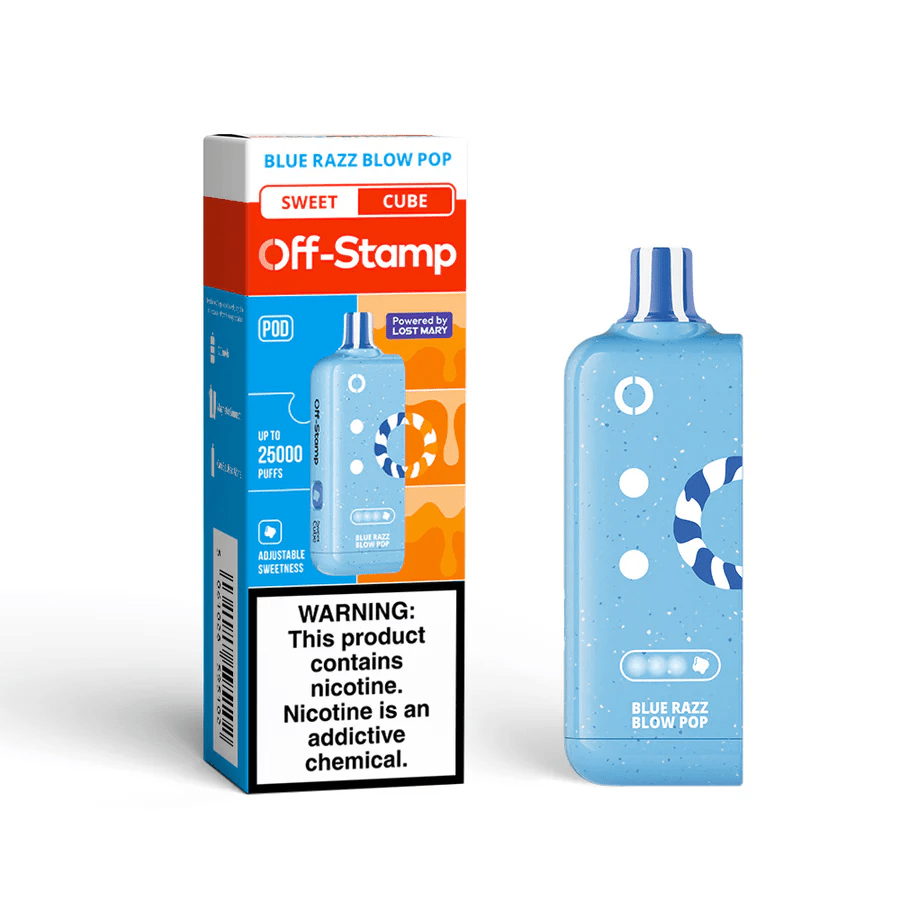 Off-Stamp X-Cube Replacement Pod | 25,000 Puffs — Popping Blue Razz - Sweet Cube