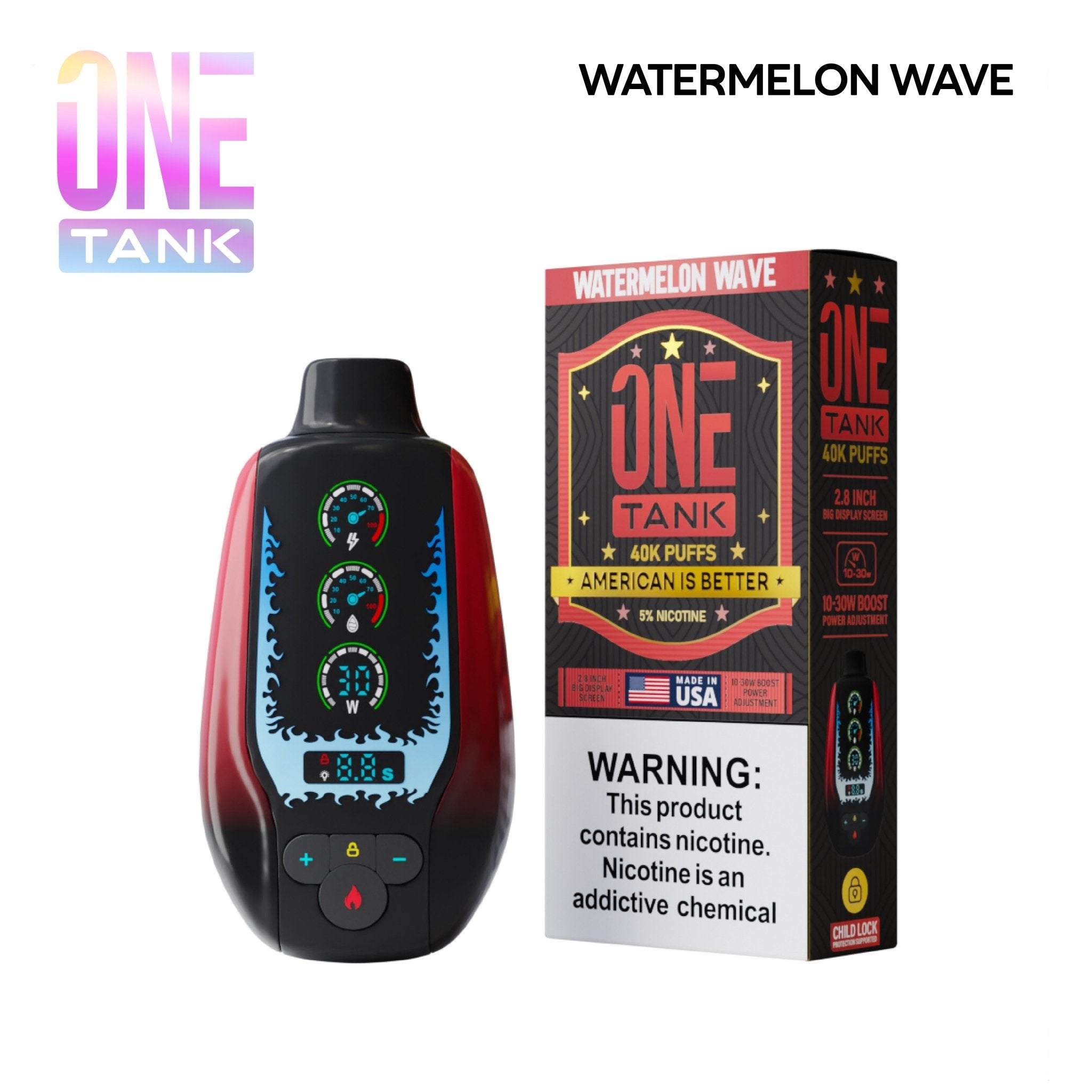 One Tank 40K Disposable — Watermelon Wave