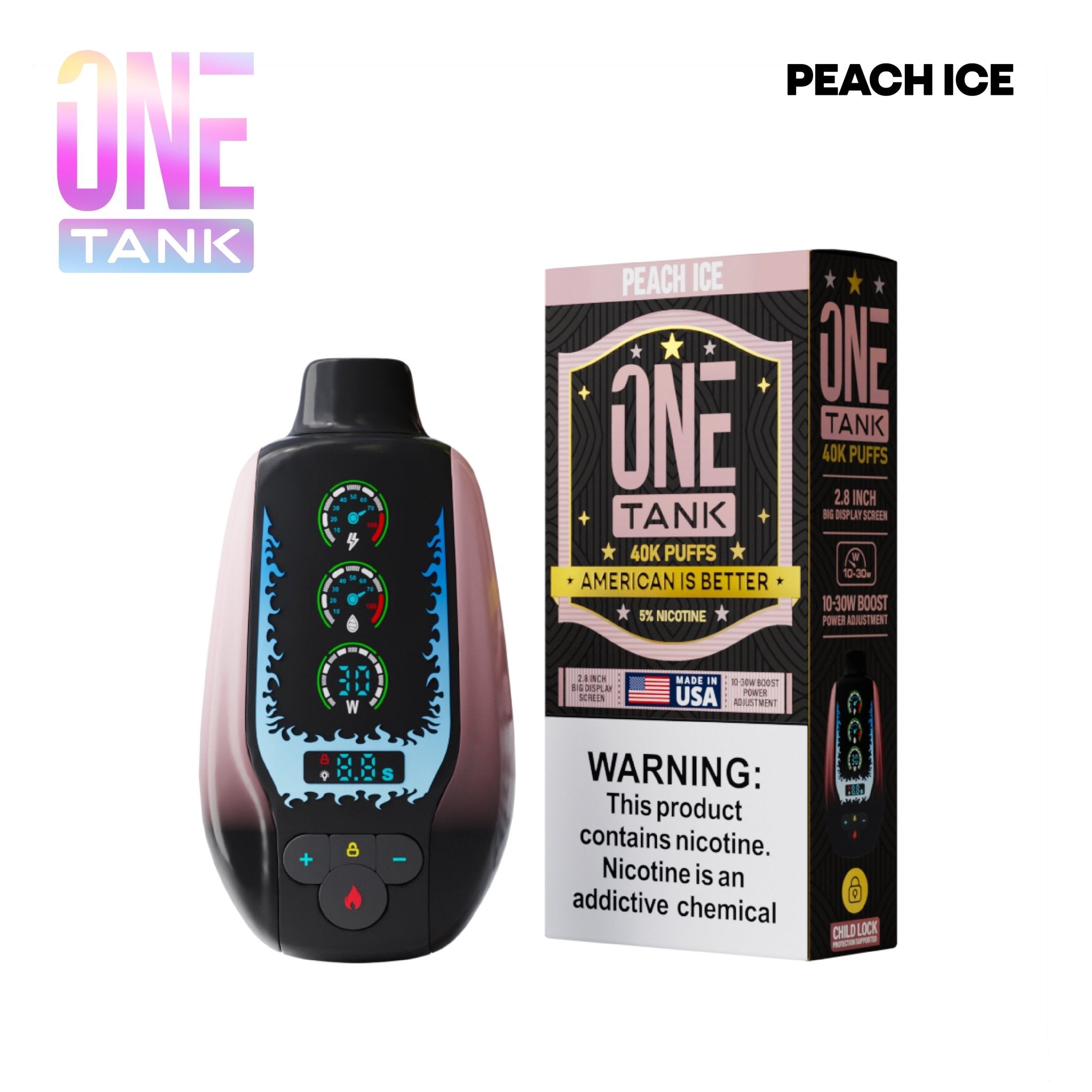 One Tank 40K Disposable — Peach ICE