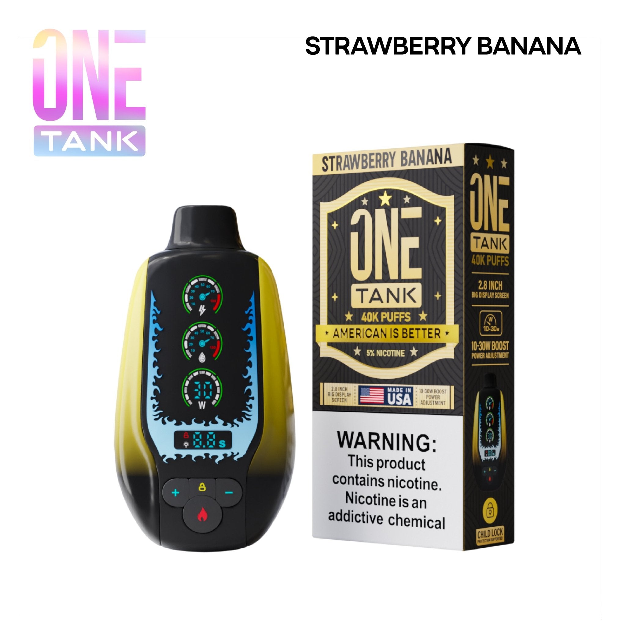 One Tank 40K Disposable — Strawberry Banana