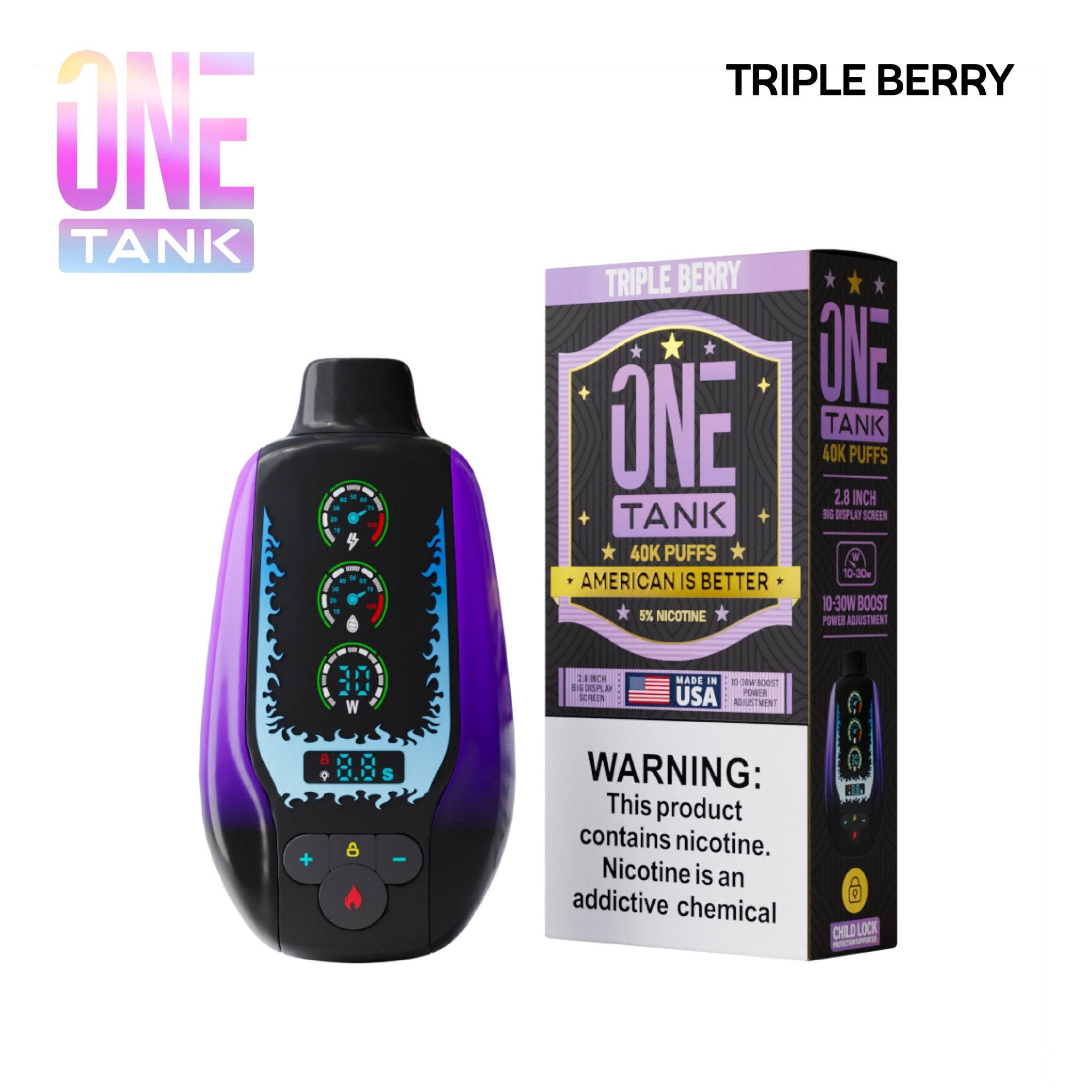 One Tank 40K Disposable — Triple Berry