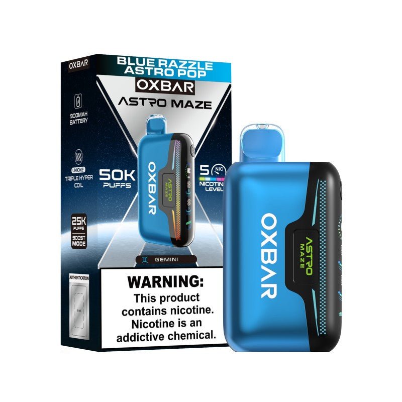 Oxbar Astro Maze 50k Disposable — Blue Razzle Astro Pop