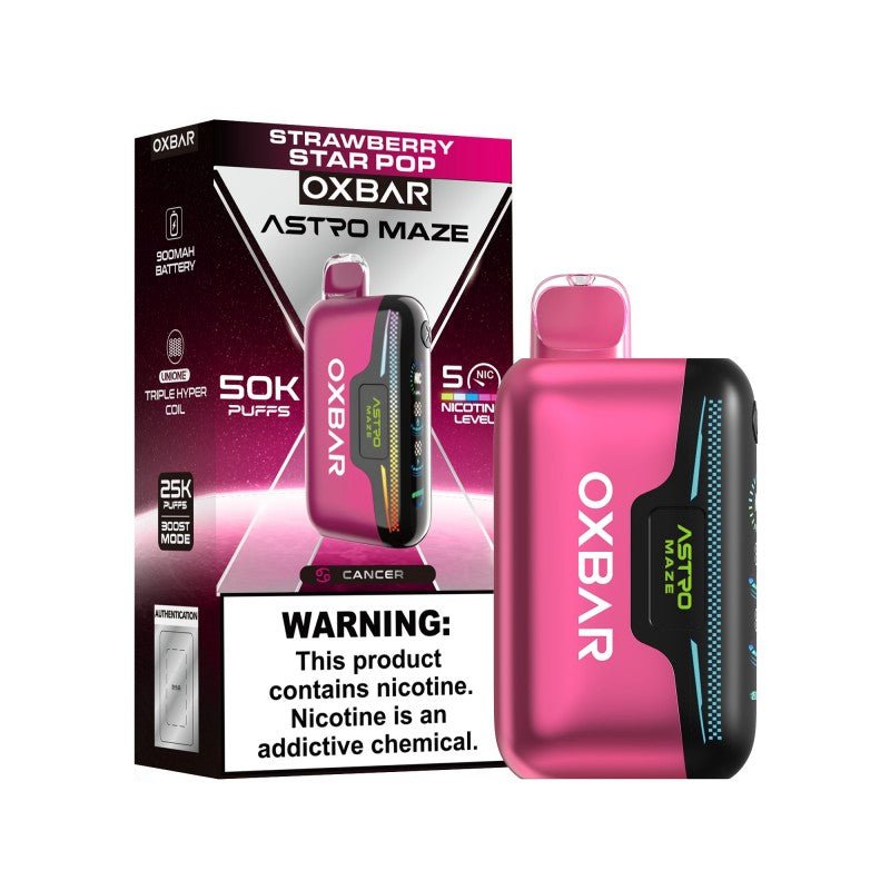 Oxbar Astro Maze 50k Disposable — Strawberry Star Pop