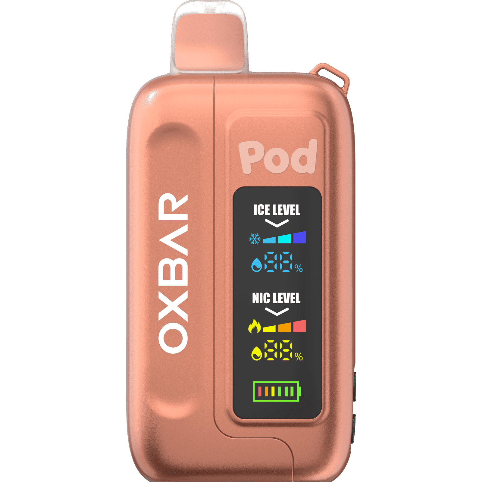 Oxbar ICE-NIC Control disposable vape with 35,000 puffs, featuring sleek design and mouthpiece for easy vaping.