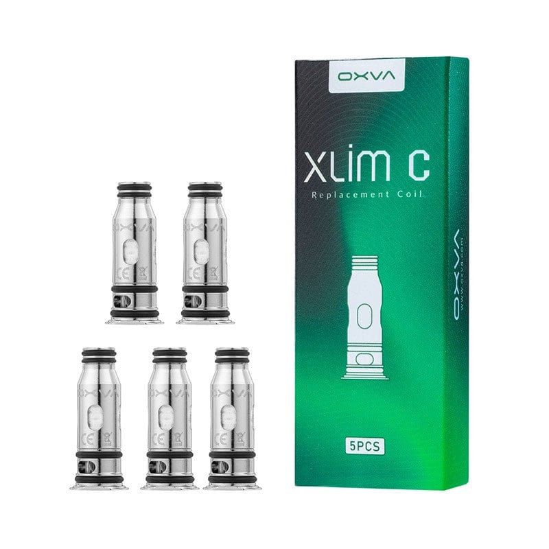 OXVA XLIM C replacement coils for vape device, showing the box of coils with visible branding and packaging details.